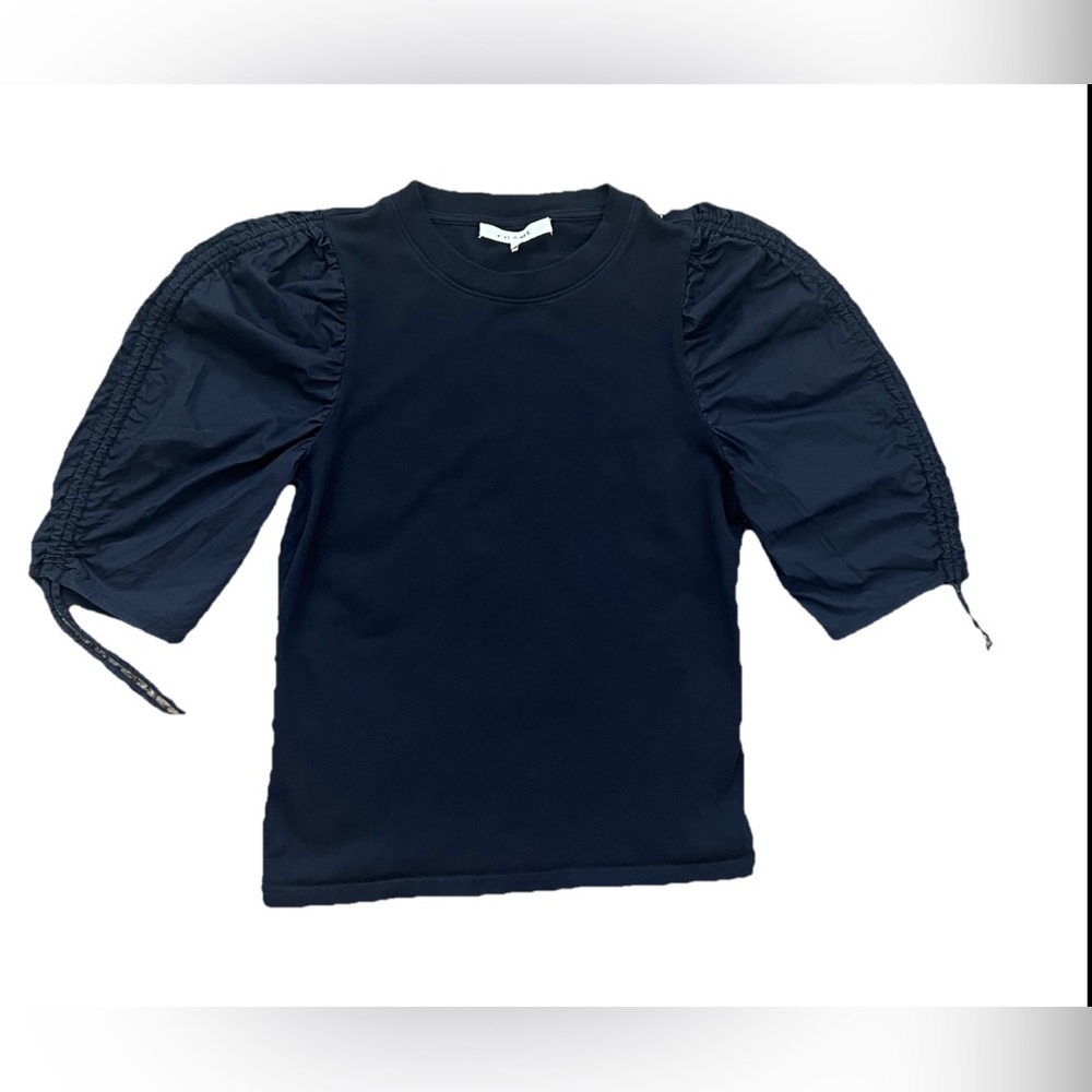 Frame Draped Short Sleeve Tee Black Size XS (0723)
